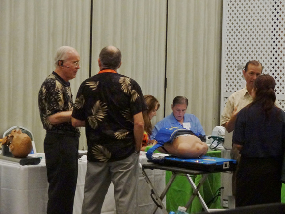 Hawaii State Respiratory Conference, September 2013.  Eric Tessmer demonstrating the AutoPulse.  Lifescience Resources photo by John McMahon.
